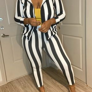 Striped Pant Set